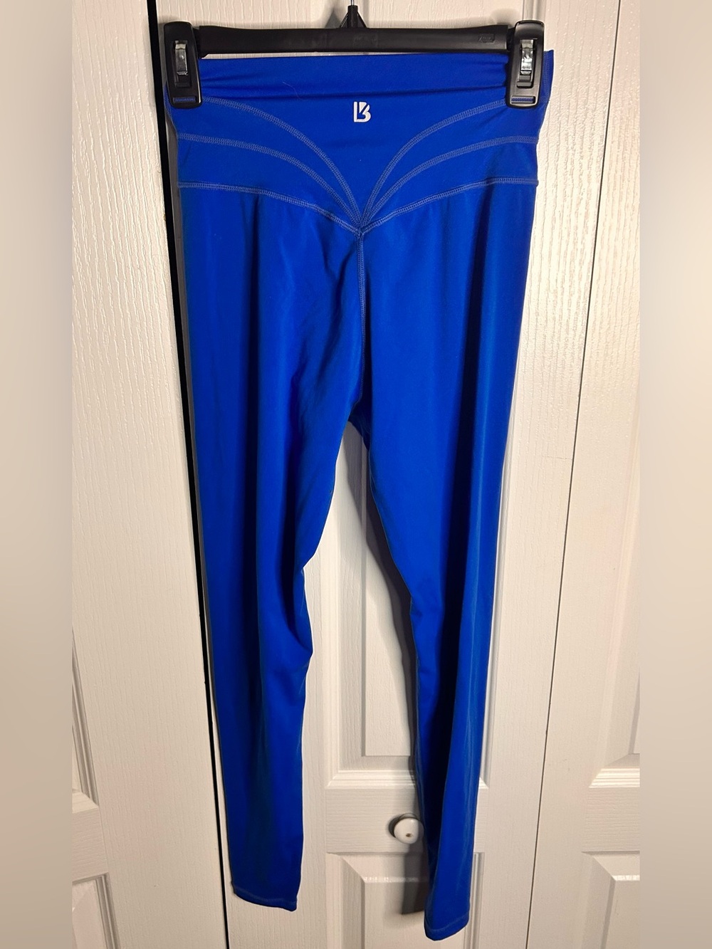 Buffbunny Collection Medium Leggings High Waist Blue Athleisure Workout Solid - Picture 5 of 7